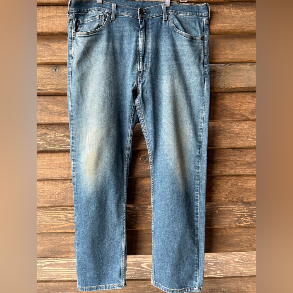 Levi's 505 Men's Light Blue Straight Jeans 40 x 32 - Picture 2 of 10